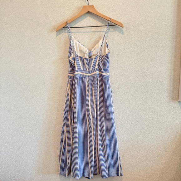 Lush For Lulu's Blue Striped Dress Medium - Picture 4 of 8